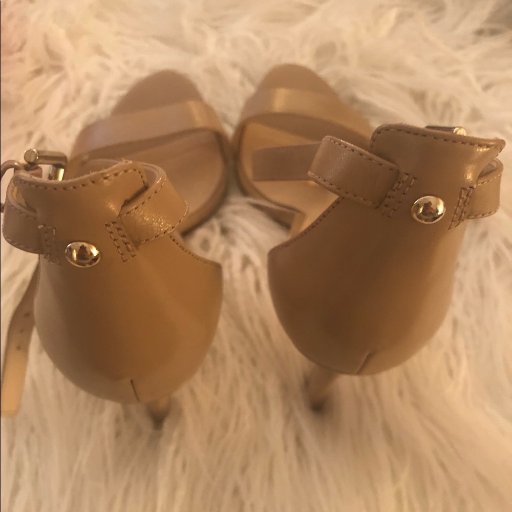 Nine West Tan Stiletto Strap High Heels